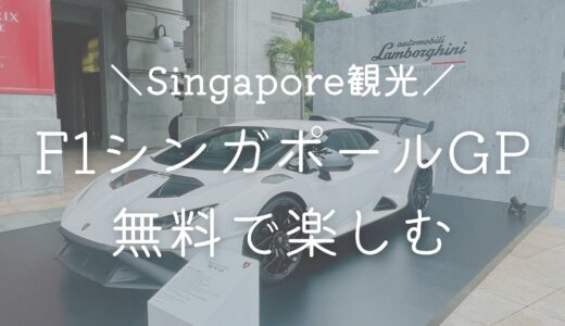 【F1シンガポールグランプリ】無料で雰囲気を楽しむ【シンガポール旅行】